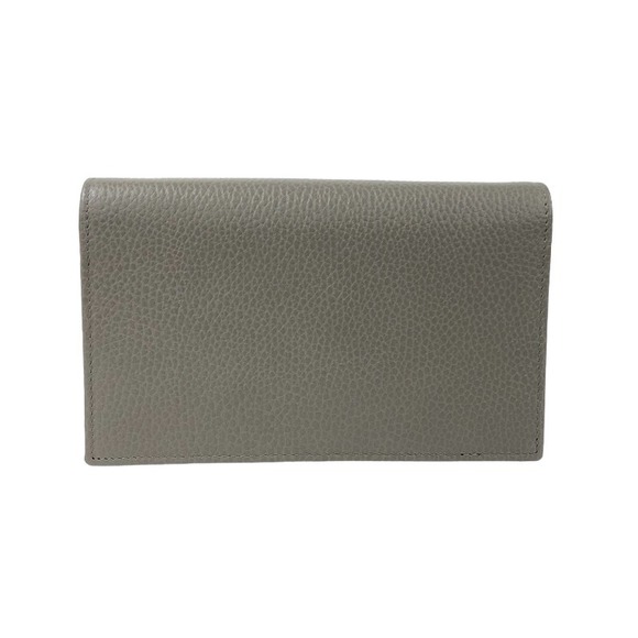 Gucci Interlocking G Chain Wallet Leather Shoulder Bag Gray - Picture 2 of 6